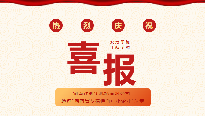 喜讯 | 热烈庆贺湖南铁榔头荣获“湖南省专精特新中小企业”认定